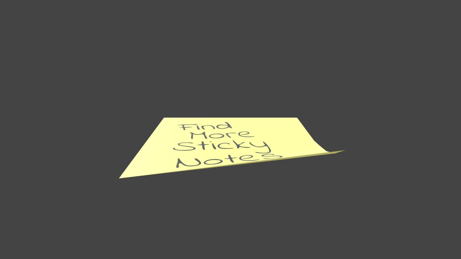OutThere Sticky Note - Download Free 3D model by Gavin_McAllister 3d model