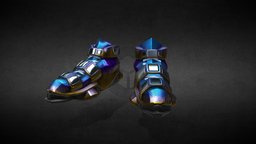 Futuristic Cyber Shoes rpg, fiction, future, fps, shooter, cyber, cyberpunk, shoes, boots, science, asset, game, scifi, space