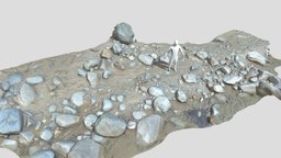 River Stone Pebbles Sand Rocks Scan
