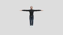 Steve Jobs 3D Character Realistic Style style, games, realistic, polly, character, game, 3d, low, animation, animated, video, rigged
