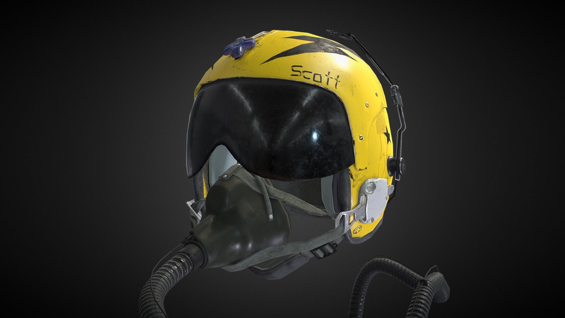 Pilot Helmet - 3D model by Outstandly 3d model