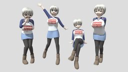 Uzaki-chan short, chan, hana, smug, uzaki, girl, anime, uzaki-chan, uzaki-chan-wa-asobitai