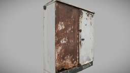 Electric box scan No. 16 photorealistic, urban, road, electrical, signage, electricity, danger, realitycapture, photogrammetry, lowpoly, scan, city, street, gameready