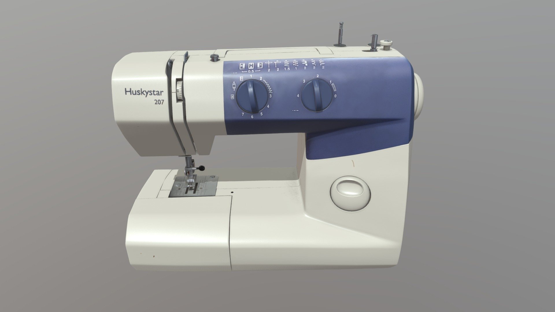 Sewing machine recreated from a rough photo scan used for synthetic AI training 3d model