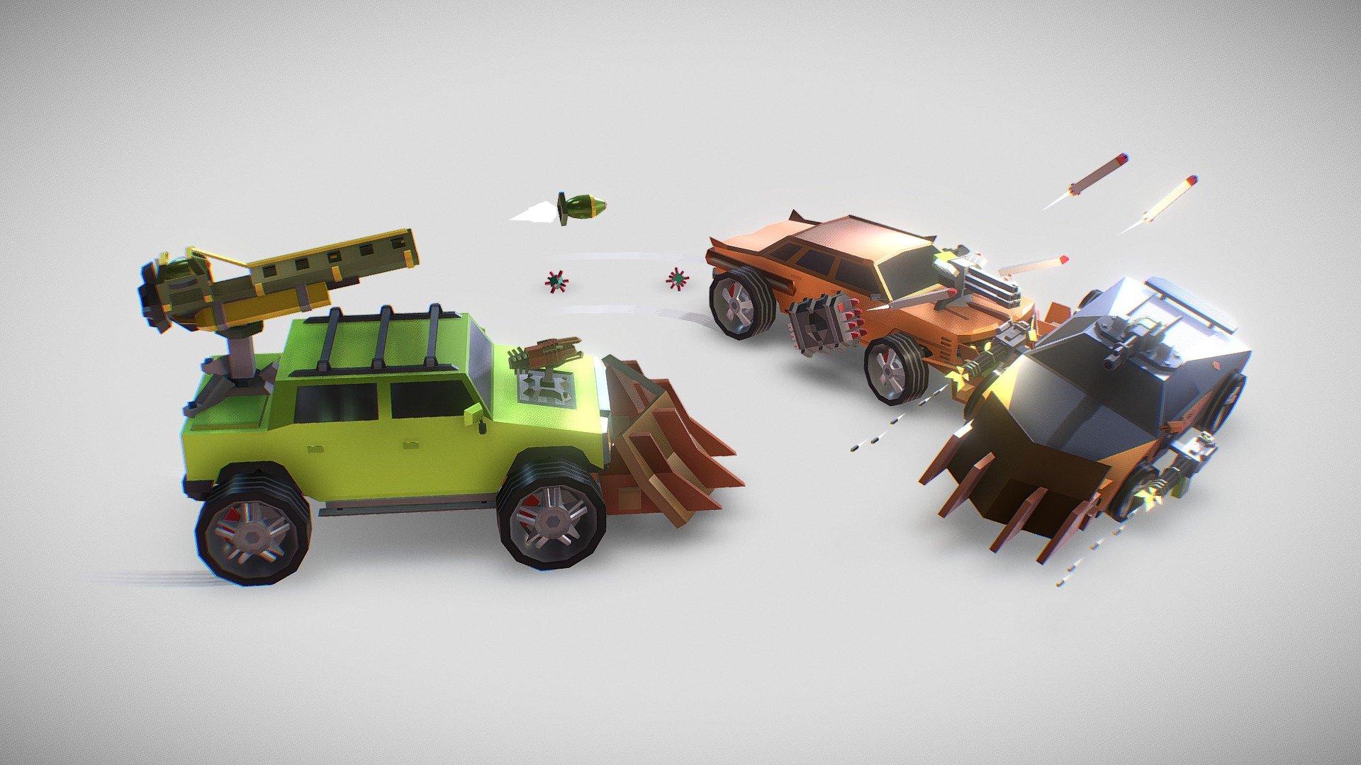 Battle Royale Car - 3D model by IDALGAME 3d model
