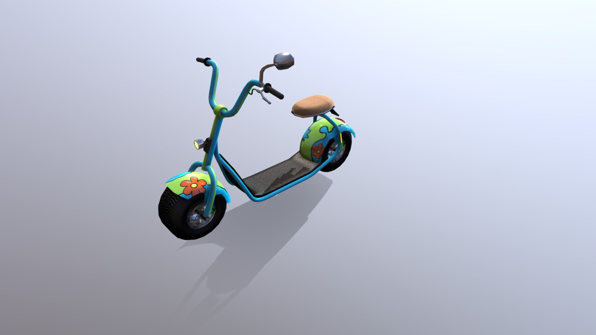 After Scooby passed away Fred and Daphne got married. Velma went to work for N.A.S.A. As for shaggy, He got himself this groovy cruising scooter called a &ldquo;scrooser