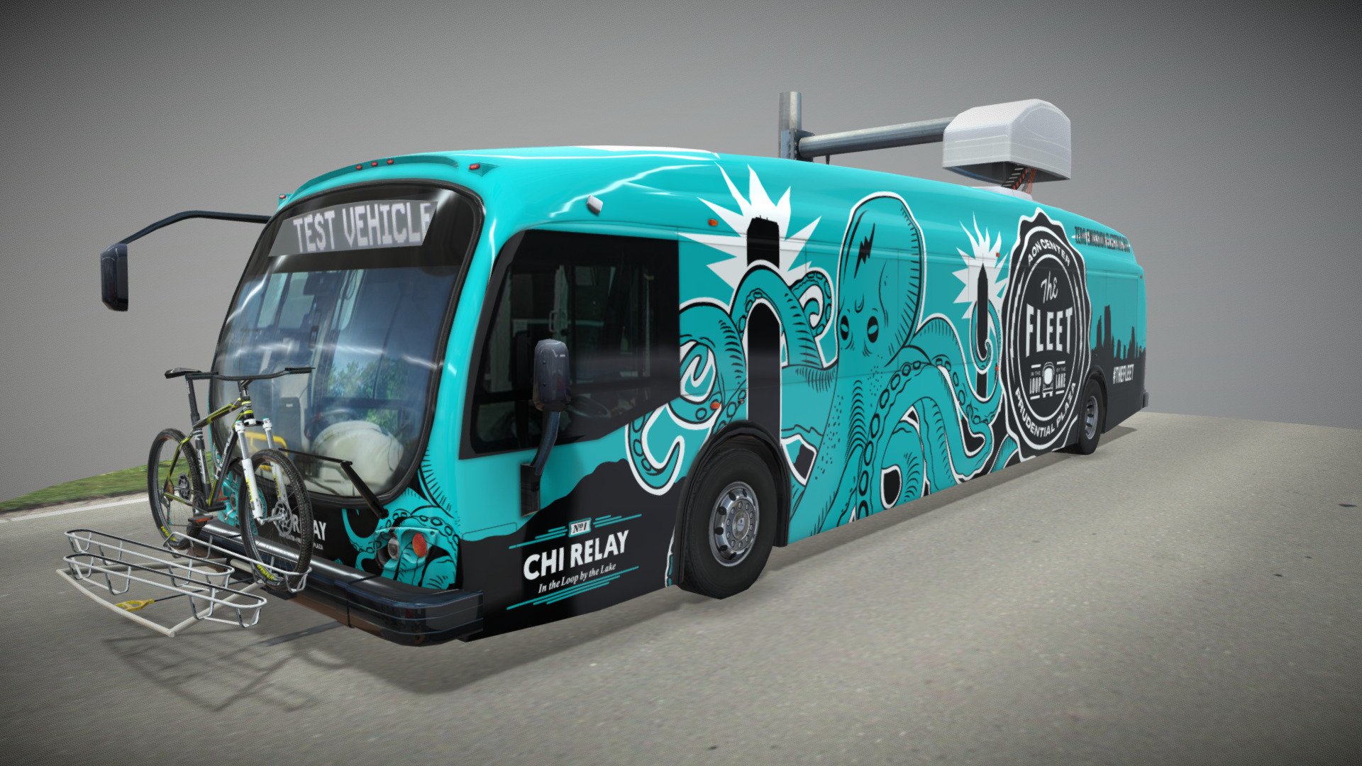 Proterra Bus Chicago Sea Theme Octopus - Buy Royalty Free 3D model by paperscan 3d model