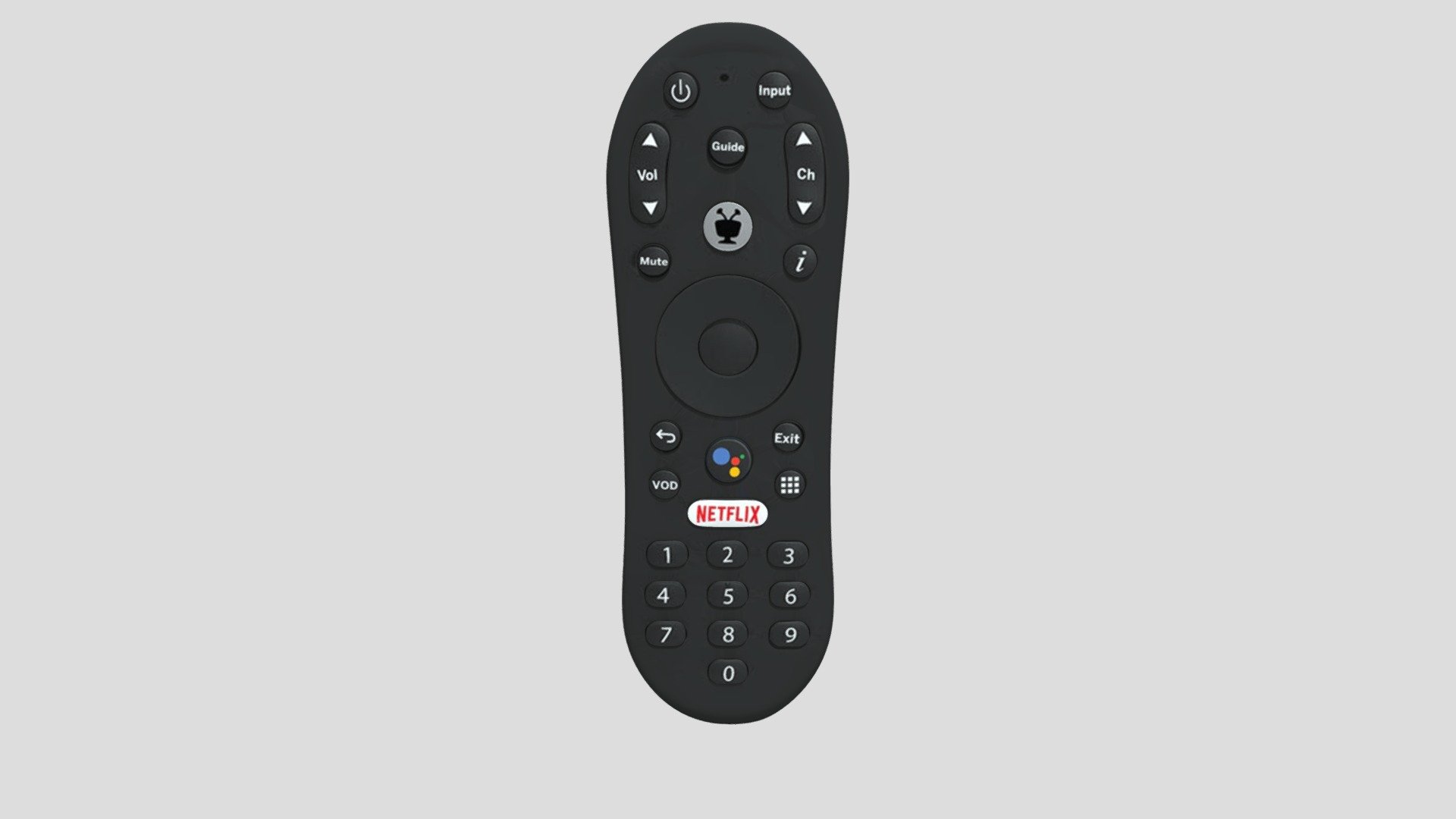 Smart TV remote controller with modern in-built multimedia features 3d model