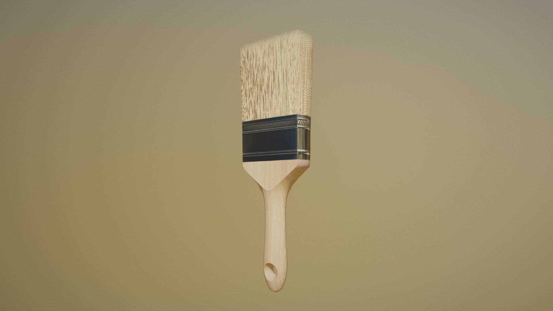 Lowpoly paintbrush - Paint Brush - 3D model by sea-c (@sea_c) 3d model