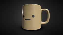 Cup tea, coffee, mug, dirty, 4k, old, smile, pbr, cup