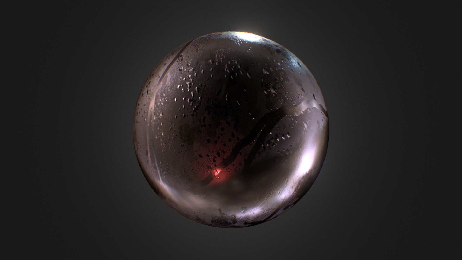 Wet Sphere - 3D model by Trung Cao (@trung23) 3d model