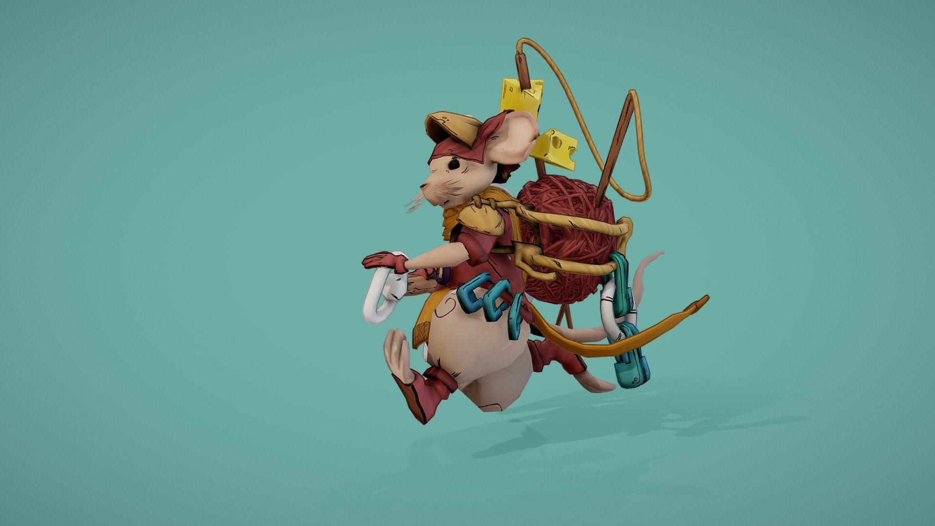 A mouse on its adventure to the finest cheese 🐭🧀⚔️

Created in Blender, textured in SubstancePainter.

Include:
Mouse with OutlineMesh (You can select the material &ldquo;name.Outline