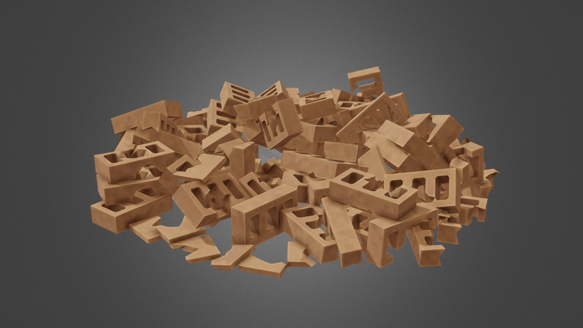 Low Poly Brick Pile for your renders and games

Textures:

Diffuse color, Roughness

All textures are 2K

Files Formats:

Blend

Fbx

Obj - Brick Pile - Buy Royalty Free 3D model by Vanessa Araújo (@vanessa3d) 3d model