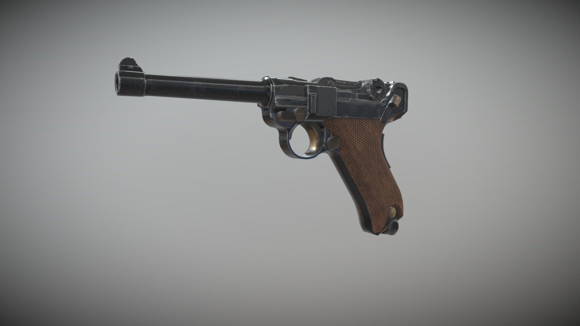 Used Luger Pistol - Luger Pistol - Buy Royalty Free 3D model by v.klein 3d model