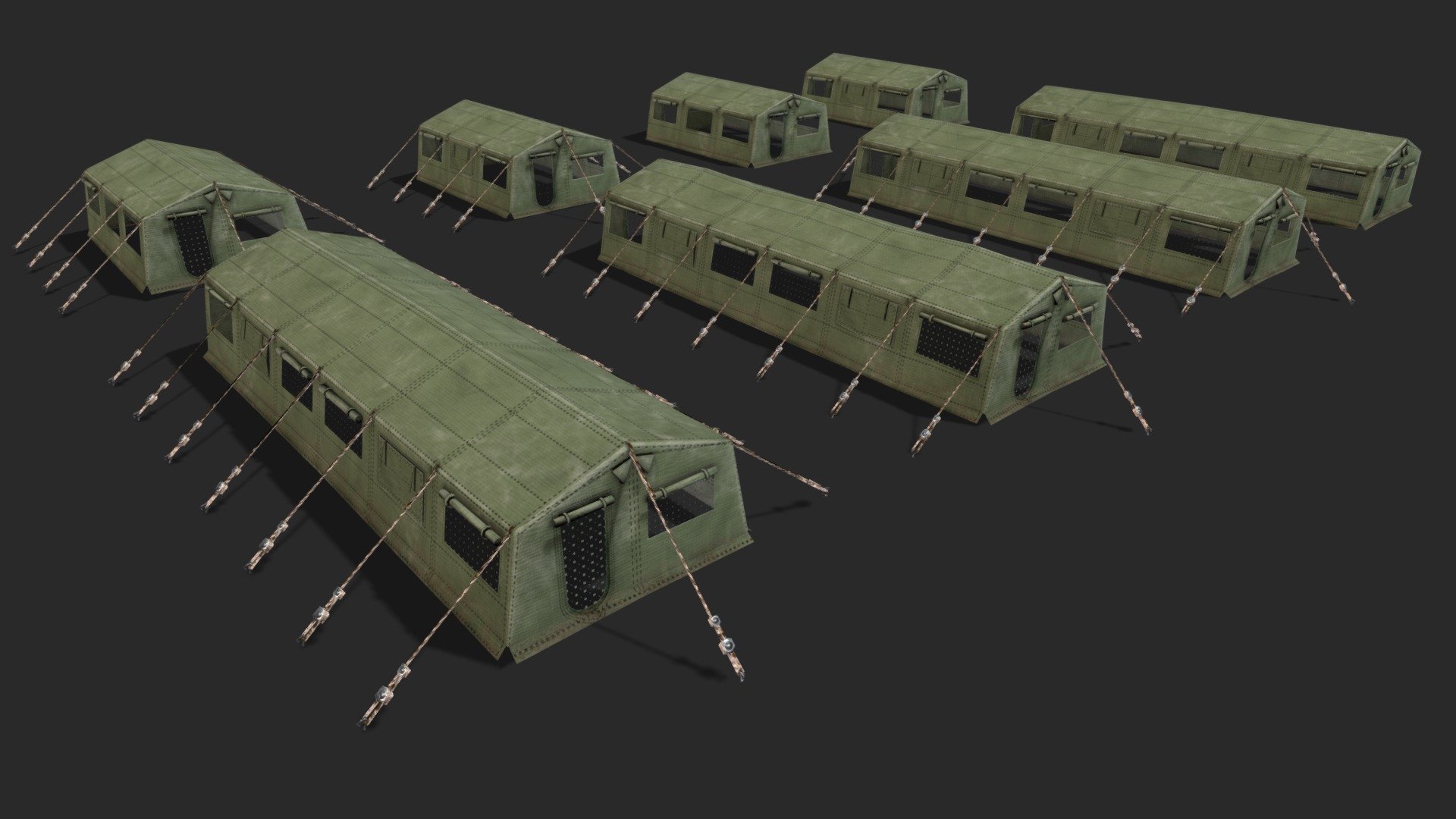 Army Tents super low poly 3D models - Army Tent - Buy Royalty Free 3D model by Realtime (@gipapatank) 3d model
