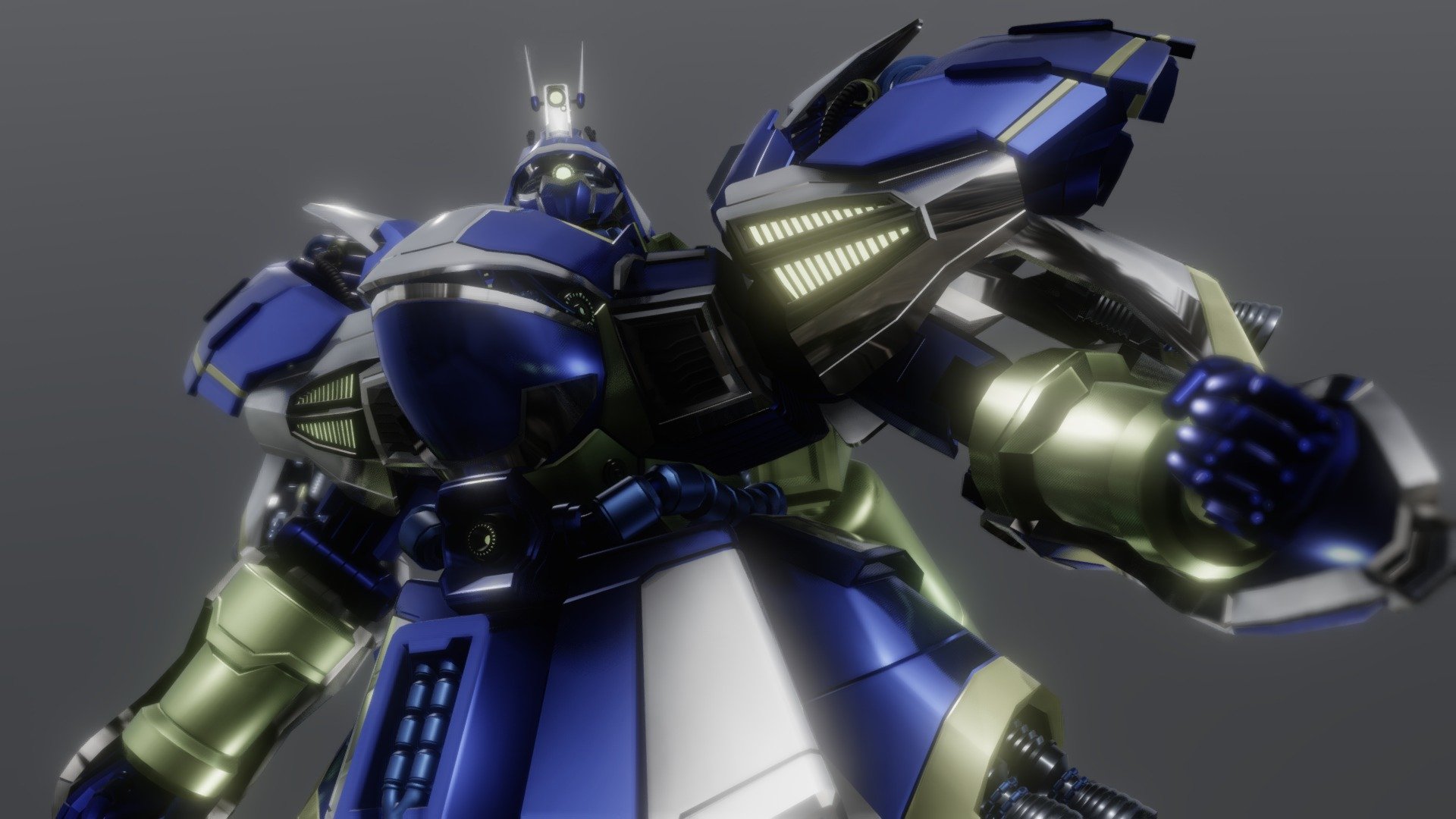 Quick entry for the &lsquo;'Sketchfab 3D Editor Challenge: SAZABI MSN-04'&lsquo;. Hope you like it!

Adjusted to look elegant but at same time still representing an imposing figure of a Guard or the like. . .

The main body colors and emission colors have been changed.
For post processing, I adjusted: Screen Space Reflections, SSAO, Depth of Field, Bloom, and Color Balance 3d model
