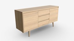 Sideboard Nagano room, modern, tv, stand, studio, flat, floor, apartment, classic, furniture, living, cabinet, contemporary, sideboard, 3d, pbr, nagano