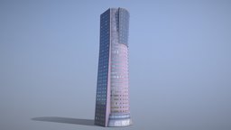 MSK Grand Park tower, empire, hotel, exterior, soviet, grand, architectural, skyscraper, park, town, moscow, ussr, cityscape, stalin, hilton, tivsol, low-poly, pbr, house, home, city, building