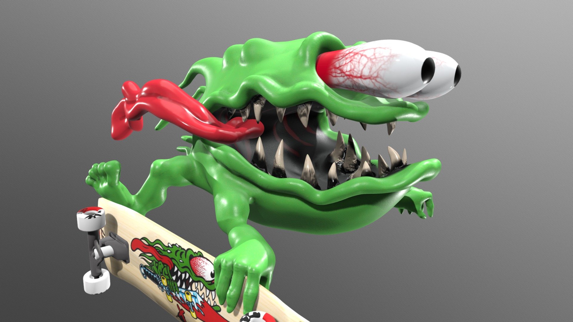 Santa Cruz Slasher Monster!

artstation.com/nateordie to see animation / renders. 

Additional Files include: 
HP OBJ for 3D Printing
Blender file with Rig For Animation 3d model