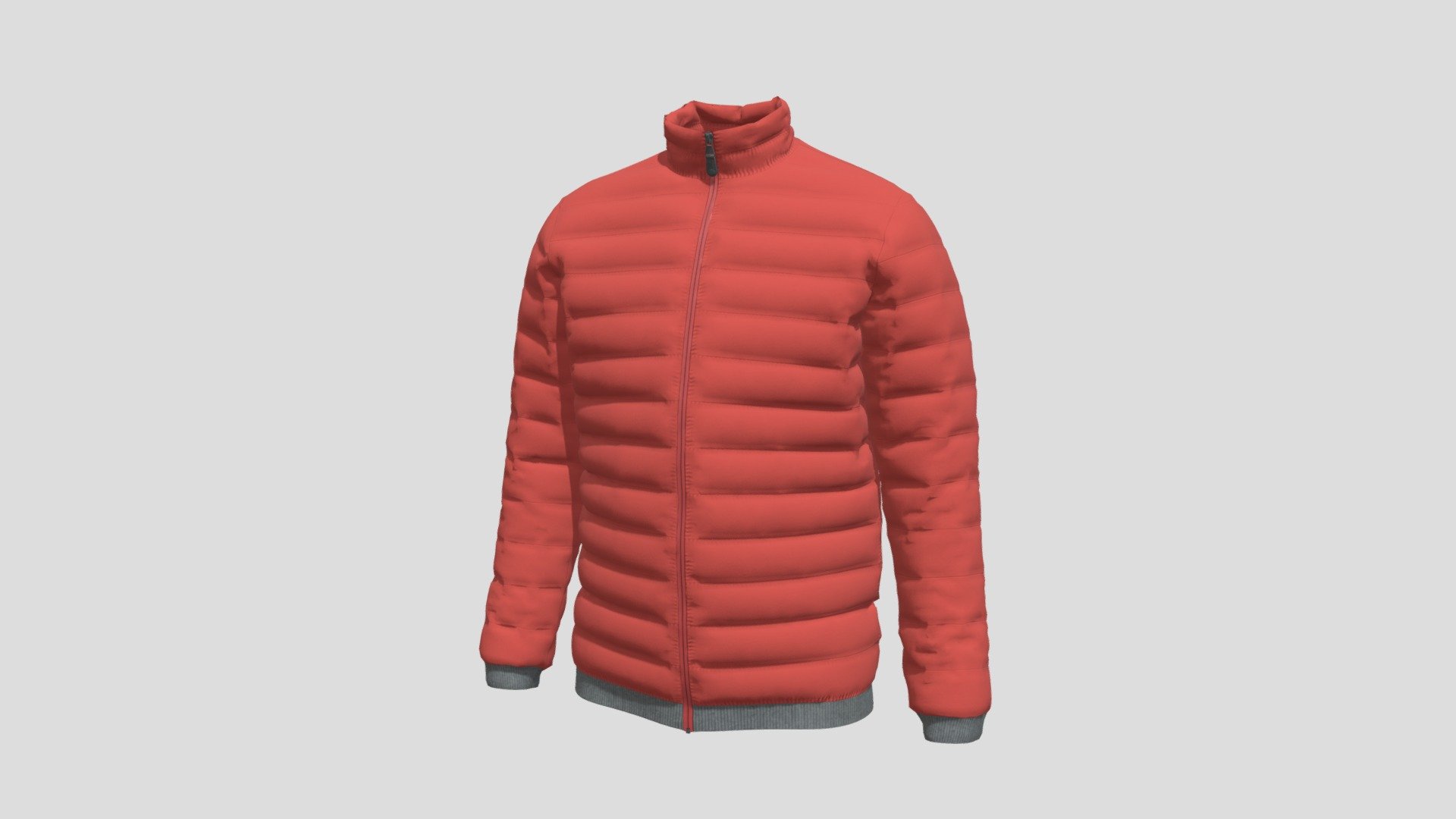 3D design of a puffer jacket with textures 3d model