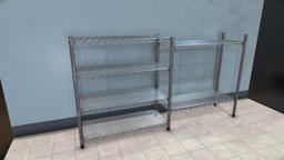 Modular Wire Rack Shelving (game ready)