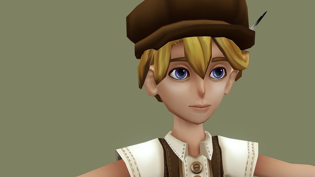 A boy that lives in near the forest 3d model