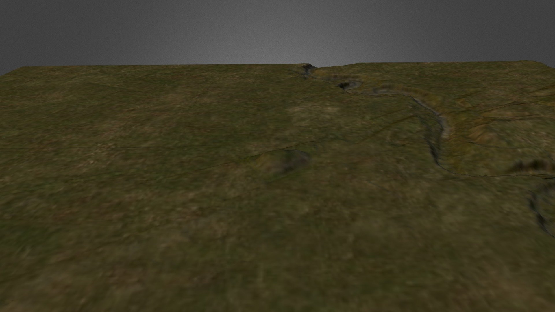 Simple terrain model of Dornbusch Mound site in Mississippi. Created in L3DT from DEM data exported from ArcMap 3d model