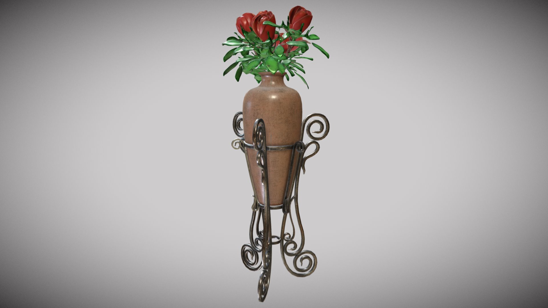 PBR Specular/Glossiness - One Object is One Material 2k - Rose Garden Set -  Support Anfora - Buy Royalty Free 3D model by Francesco Coldesina (@topfrank2013) 3d model