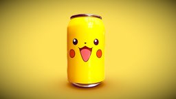 DAY13: FIZZY DRINK drink, pokemon, pikachu, drinks, lemon, pokemonmodel, pokemon3d, drinkcan, animation, fizzydrink, 3december2020, 3december2020-fizzy-drink