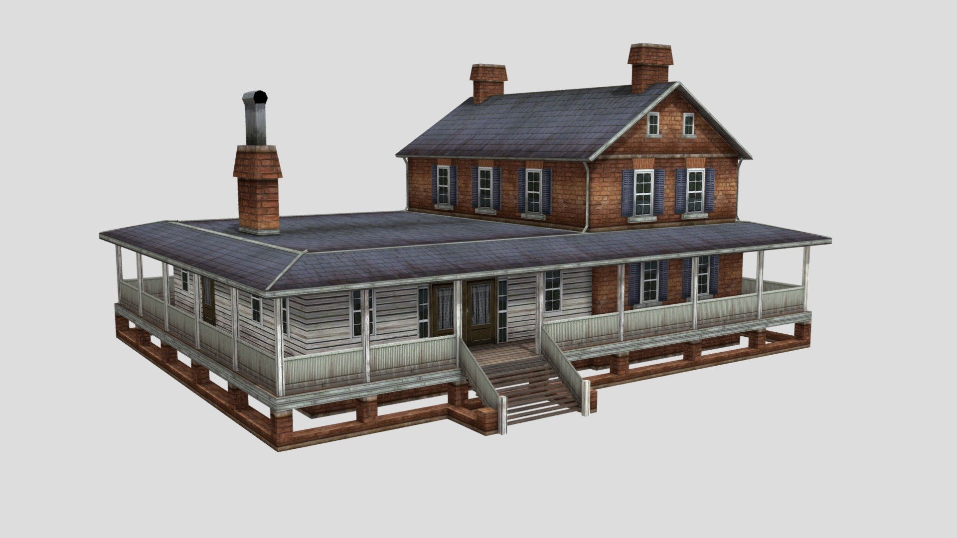 Old Farm House
The model has an optimized low poly mesh with the greatest possible number of simplifications that do not affect photo-realism but can help to simplify it, thus lightening your scene and allowing for using this model in real-time 3d applications.

Real-world accurate model.  In this product, all objects are ERROR-FREE and All LEGAL Geometry. Subdivisions are not required for this product.

Perfect for Architectural, Product visualization, Game Engine, and VR (Virtual Reality) No Plugin Needed.

Format Type




3ds Max 2017 (standard shader)

FBX

OBJ

3DS

Texture

1 Diffuse texture used only. No other textures.

You might need to re-assign textures map to model in your relevant software - Old Farm House - Buy Royalty Free 3D model by luxe3dworld 3d model