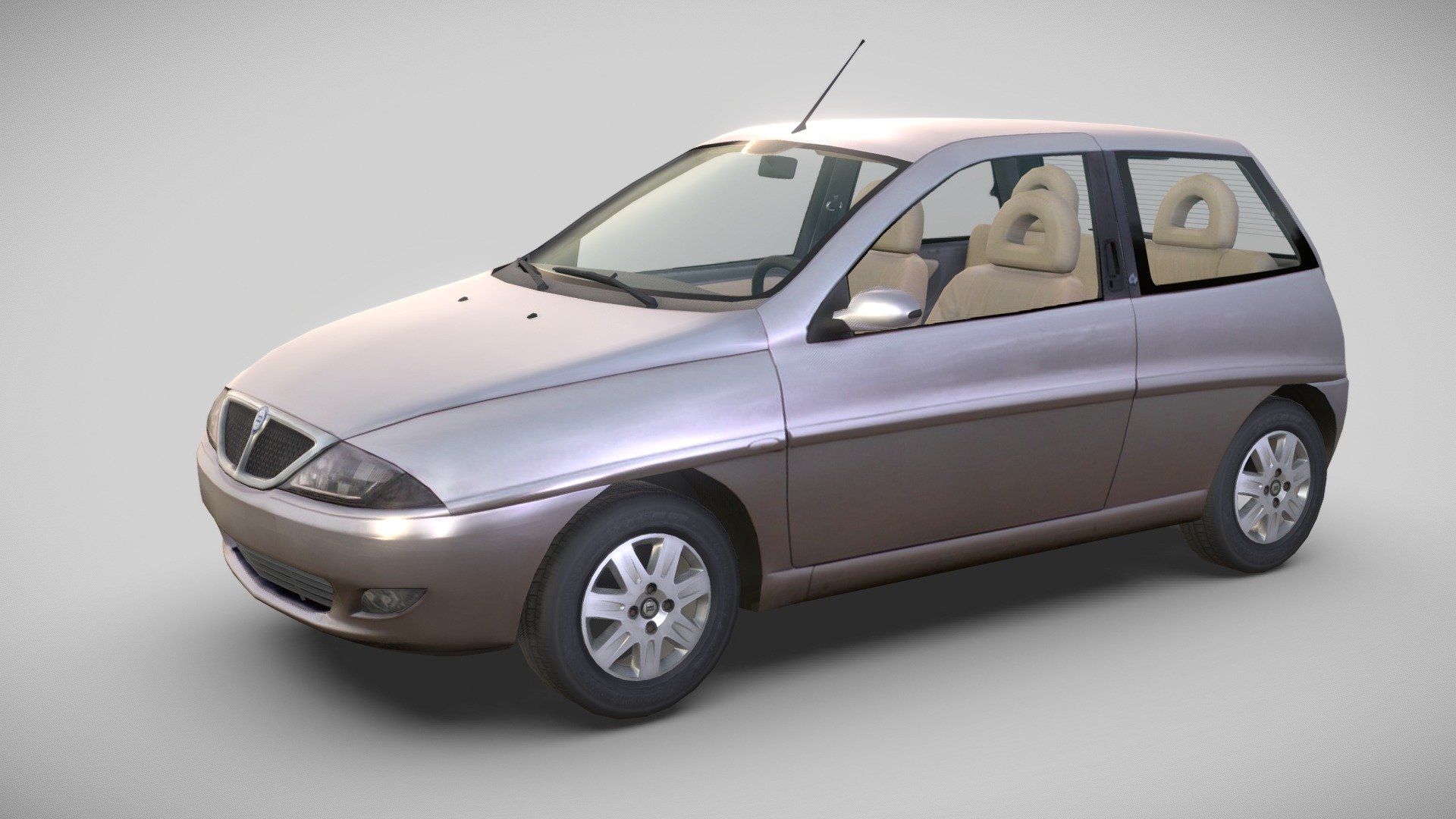 Lancia's little Y for Racer Free Car Simulation. Built from scratch with Blender/ textured with Zmodeler, 2014 3d model