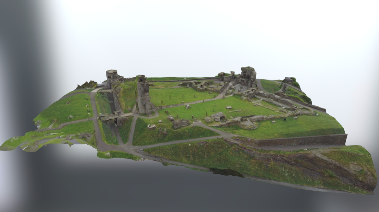a quick flight around around Aberystwyth Castle  managed to produce this model , extracted from video with a few jpegs for GPS and orientation. push it around and zoom in and out 3d model