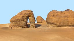Elephant Rock Mountain, Saudi Arabia elephant, point, mountain, landmark, place, fil, interest, saudi, arabia, photogrammetry, rock, jabal