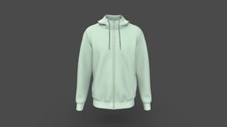 Men Classic Hooded Jacket virtual, cloth, fashion, jacket, solid, classic, vr, ar, hood, hoodie, apparel, clo3d, digitaldesign, marvelousdesigner, metaverse, low-poly, 3d, lowpoly, clothing, 3dapparel, virtualapparel, digitalapparel, binarycloth