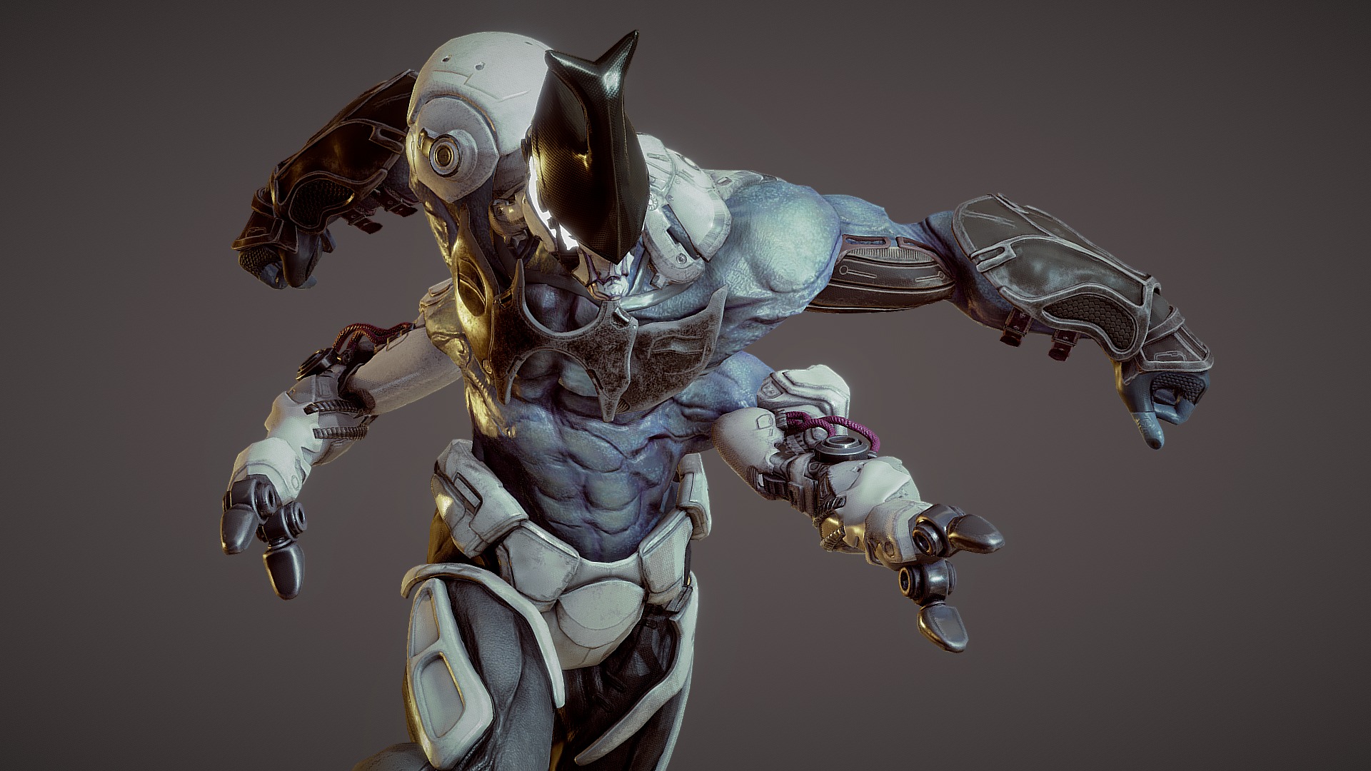 In the project Allom I had the opportunity to better understand the problem solving for a game character, the character was modeled in Zbrush, made the retopology and RIG in Maya, textured in the Substance Painter and rendered in real time in the Marmoset Toolbag.

I hope you enjoy it, it was a lot of fun all the development. 
Part of the development was done live on Facebook 
you can check in 
https://web.facebook.com/bento3D/
https://www.artstation.com/artwork/ZAYRm - Allom - GAme Character - 3D model by filvox7 3d model