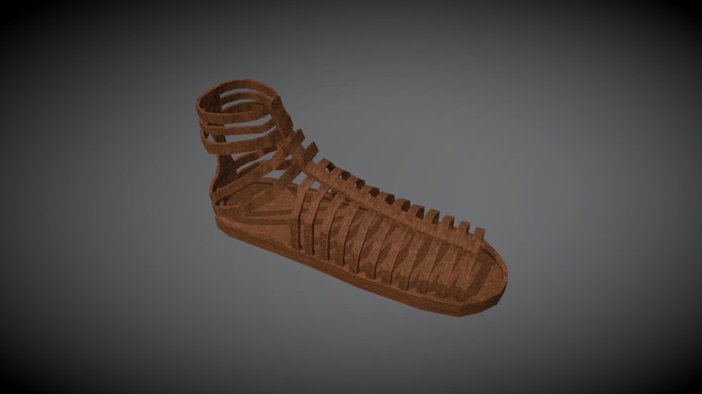 Ancient Roman Sandal (Sandália Romana) - 3D model by Alex Martire (@alexmartire) 3d model