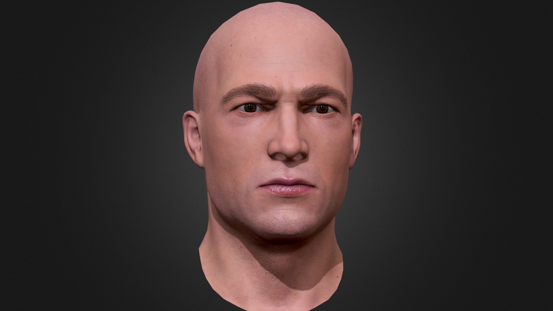 !(https://ibb.co/mTPbyVf)       !(https://ibb.co/wQk9M3v)



3d model of realistic head for game engines or other animation projects. The topology was created for high-quality animation of the face;



Textures with a resolution of 4k, 2k , 1k;



Additionally included are low poly jaw, tongue;



Textures include: Base_Color,Displacement,Ambient_occlusion,Emissive,Height,Normal_OpenGL,Roughness and others;



Blender 2.93 file;



Marmoset Toolbag 3 demo scene;



fbx, .obj;



Verts: 7,590; Tris: 14,736;


 - Soldier head - 01 - 3D model by Davlet 3d model