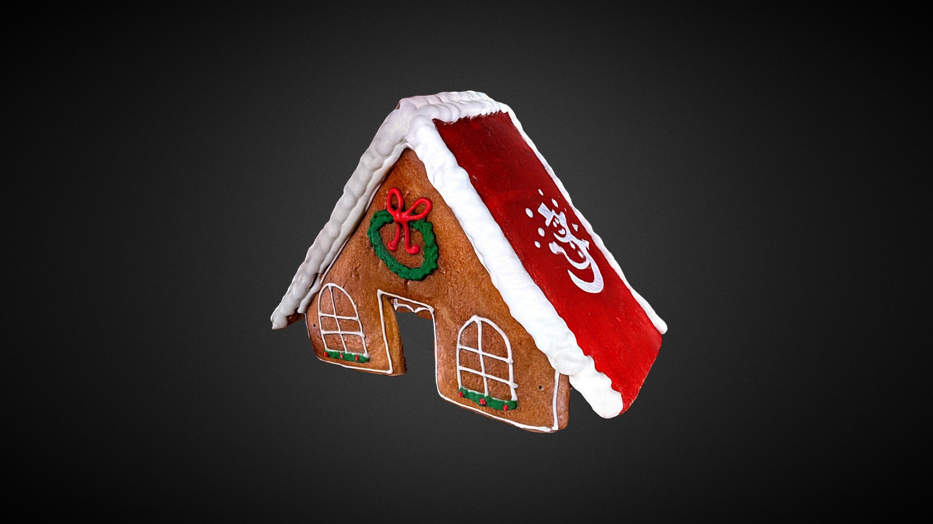 Small Gingerbread House scanned with polycam and cleaned in blender 3d model