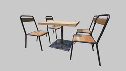 Bar Props bar, chairs, table, realistic, chair