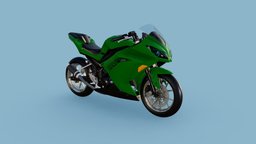 3d model kawasaki-Ninja 300 sportbike, motorcycleenthusiast, aggressivedesign, kawasakininja300, twincylinderengine, beginnermotorcycle, ninjaseries, japanesemotorcycle, dynamicmotorcycle, kawasakibikes