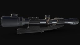 Sniper scope scope, baked, normalmap, sniper, game-ready, sniper-rifle, scope-weapons-weapon, sniper-scope, weapon, pbr, free, gameready