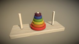 Tower Of Hanoi tower, wooden, kids, kid, toy, toys, child, puzzle, play, childhood, hanoi, game, wood, tower-of-hanoi