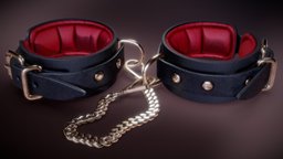 Cuffs_01 dutch, leather, buckle, wrist, chain, cuffs, restraints, gold