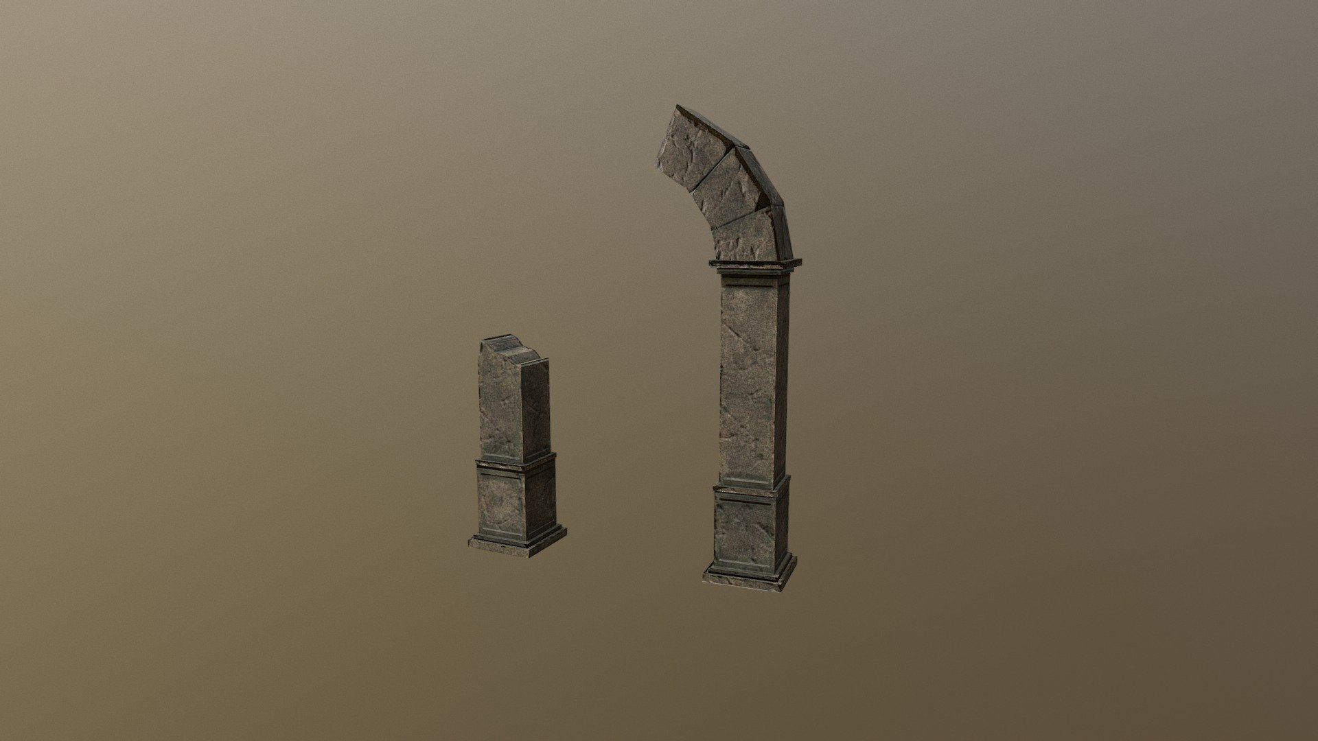 Ancient Ruins Optimized - Broken Arch Low Poly - Ancient Ruins Optimized - Broken Arch Low Poly - Buy Royalty Free 3D model by Handrews3D 3d model