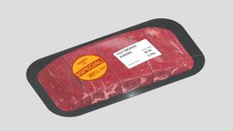 Supermarket Packaged Meat Low Poly PBR