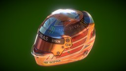 #88 F1 LH AbuDhabi gold 2018 Bell helmet HP7 f1, graphics, helmets, custompaintjob, helmetdesign, racinghelmets, racing, godzilladezign, racinggraphics