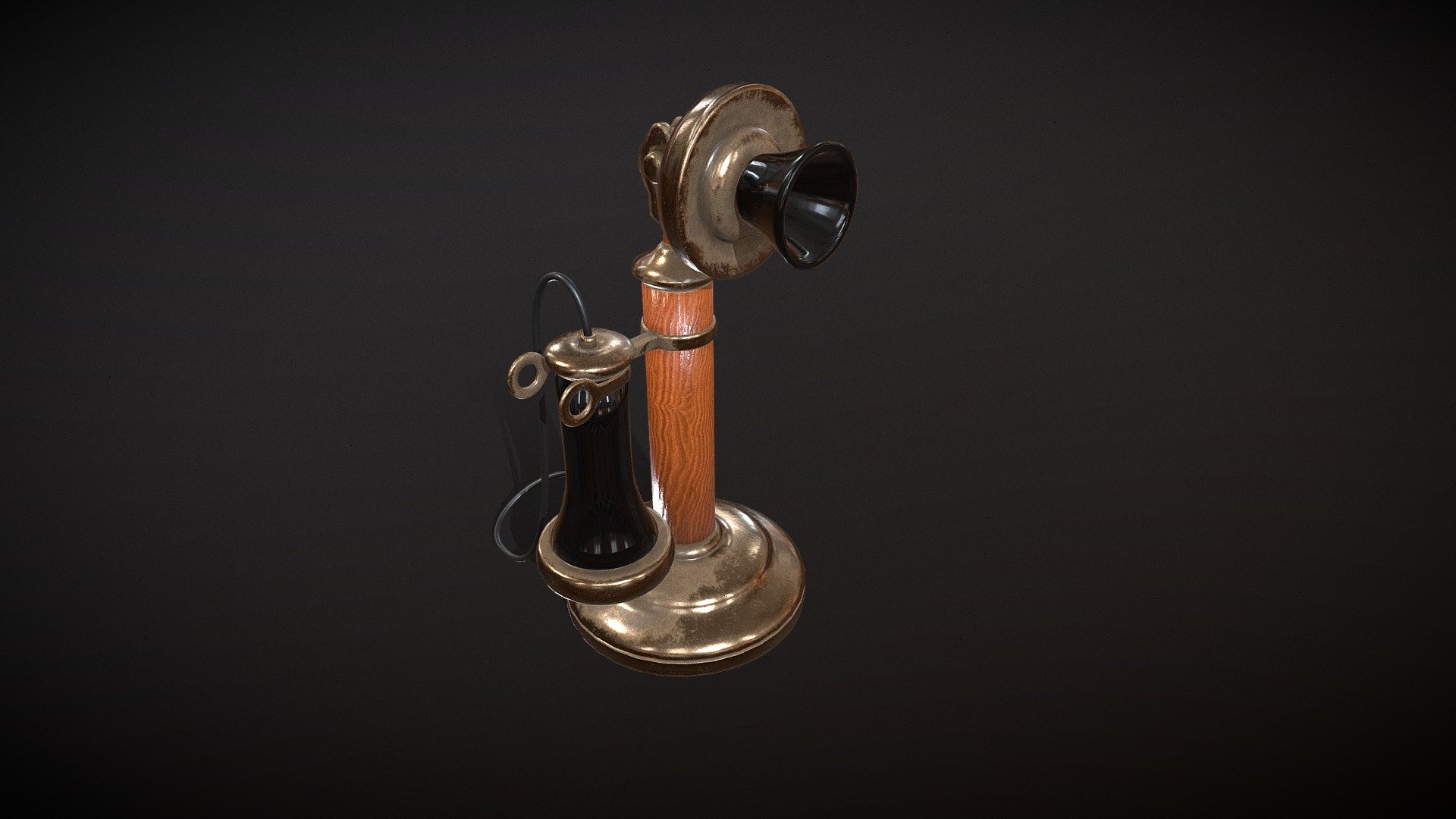 Realistic Retro Phone, 




Obj file

11718 Vertices

4096x4096 texture sizes

Maps -
            * Base Color
            * Metalic
            * Normal
            * Roughness
 - 1920's Phone (realistic) - 3D model by JuliaMoller 3d model