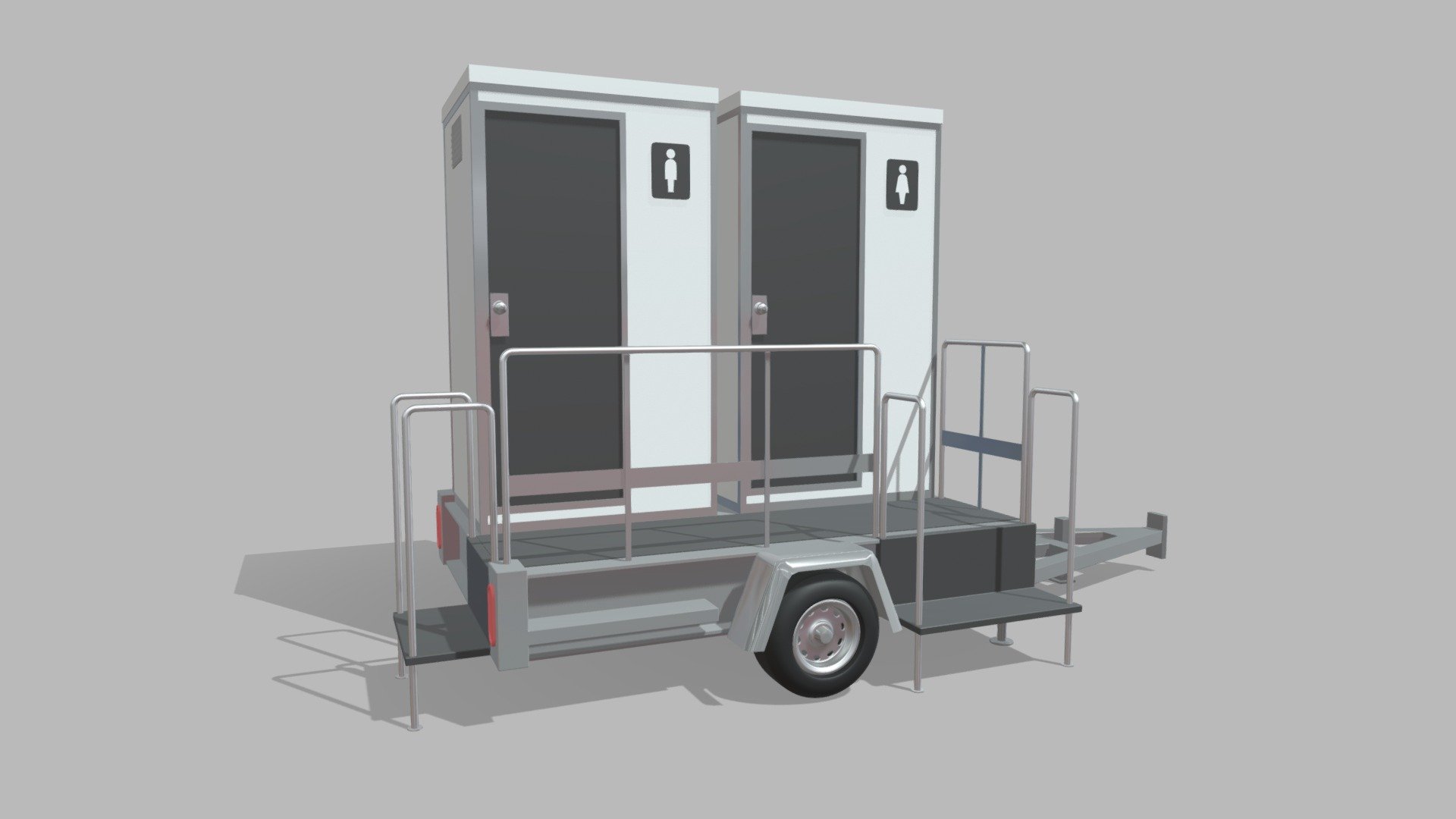 Portable Toilets

IMPORTANT NOTES:


This model does not have textures or materials, but it has separate generic materials, it is also separated into parts, so you can easily assign your own materials.

If you have any doubts or questions about this model, you can send us a message 3d model