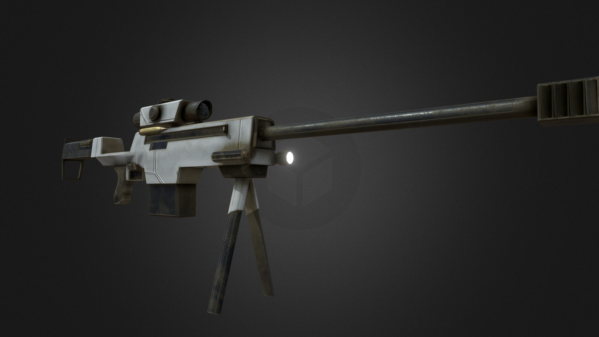 This is a low-poly model that converts from a machine gun to a sniper 3d model