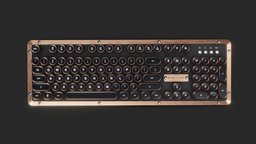 Azio Retro Classic Keyboard mechanical, retro, classic, typewriter, keys, peripheral, azio, computer-equipment, keyboard